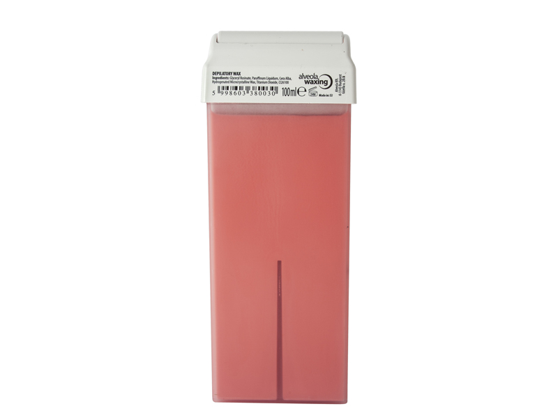 PINK TiO2 WAX with roller 100 ml. Rozā vasks TiO2 kārtridžā